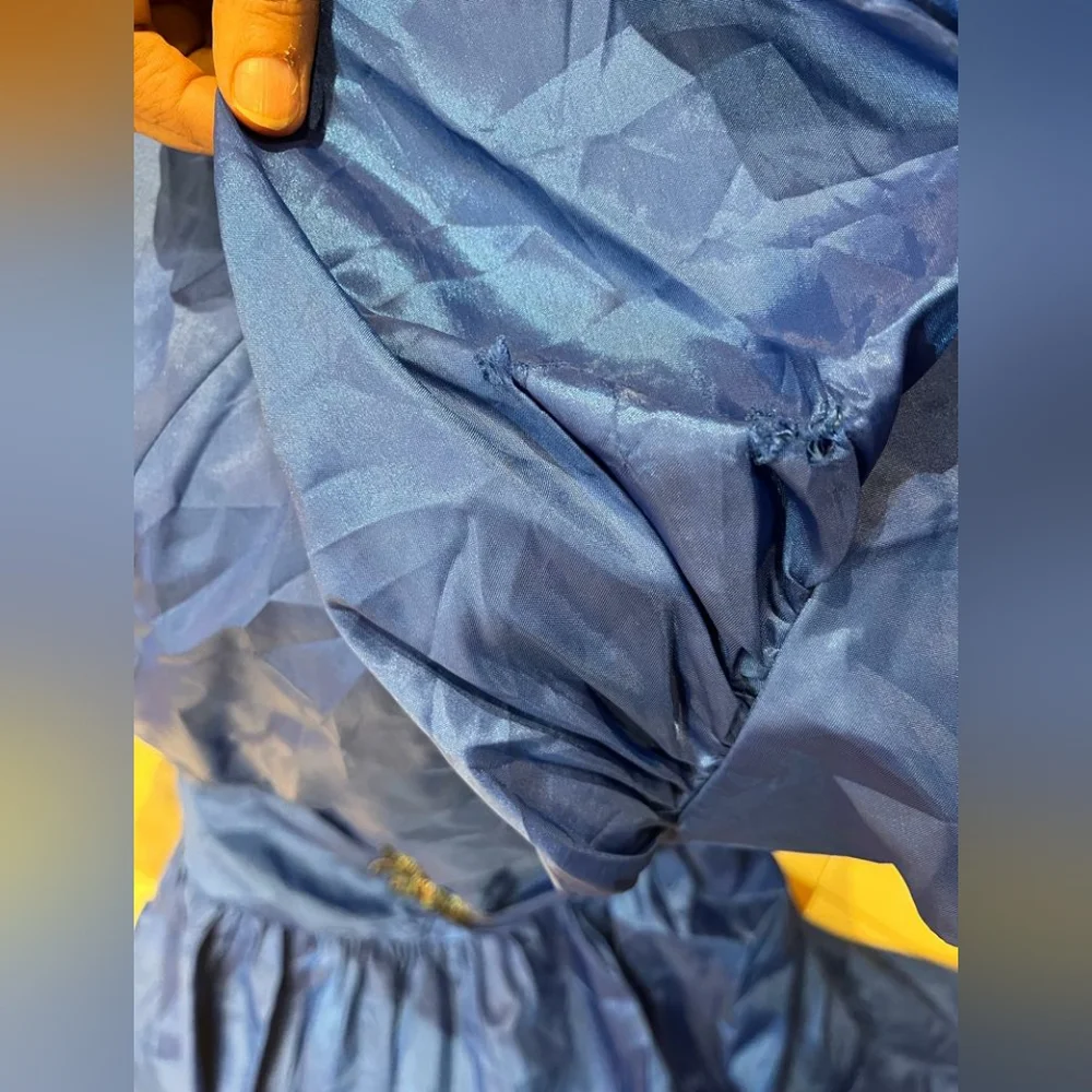 Blue silk gown - Picture 9 of 9